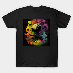 Cosmic Alien Two Splatter Paint T-Shirt